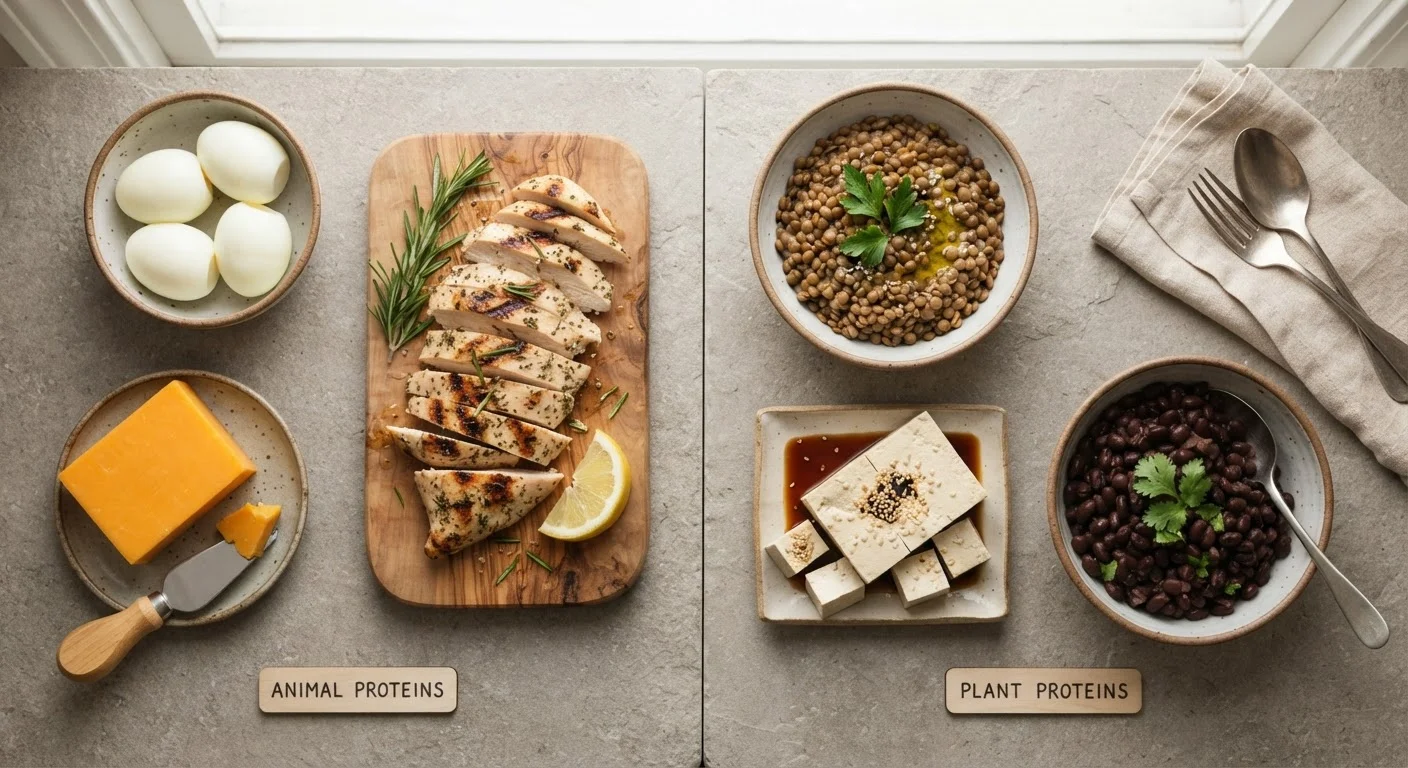 Protein Sources Side by Side: Animal vs. Plant